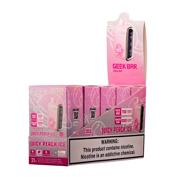 Juicy Peach Ice Geek Bar Pulse 15k